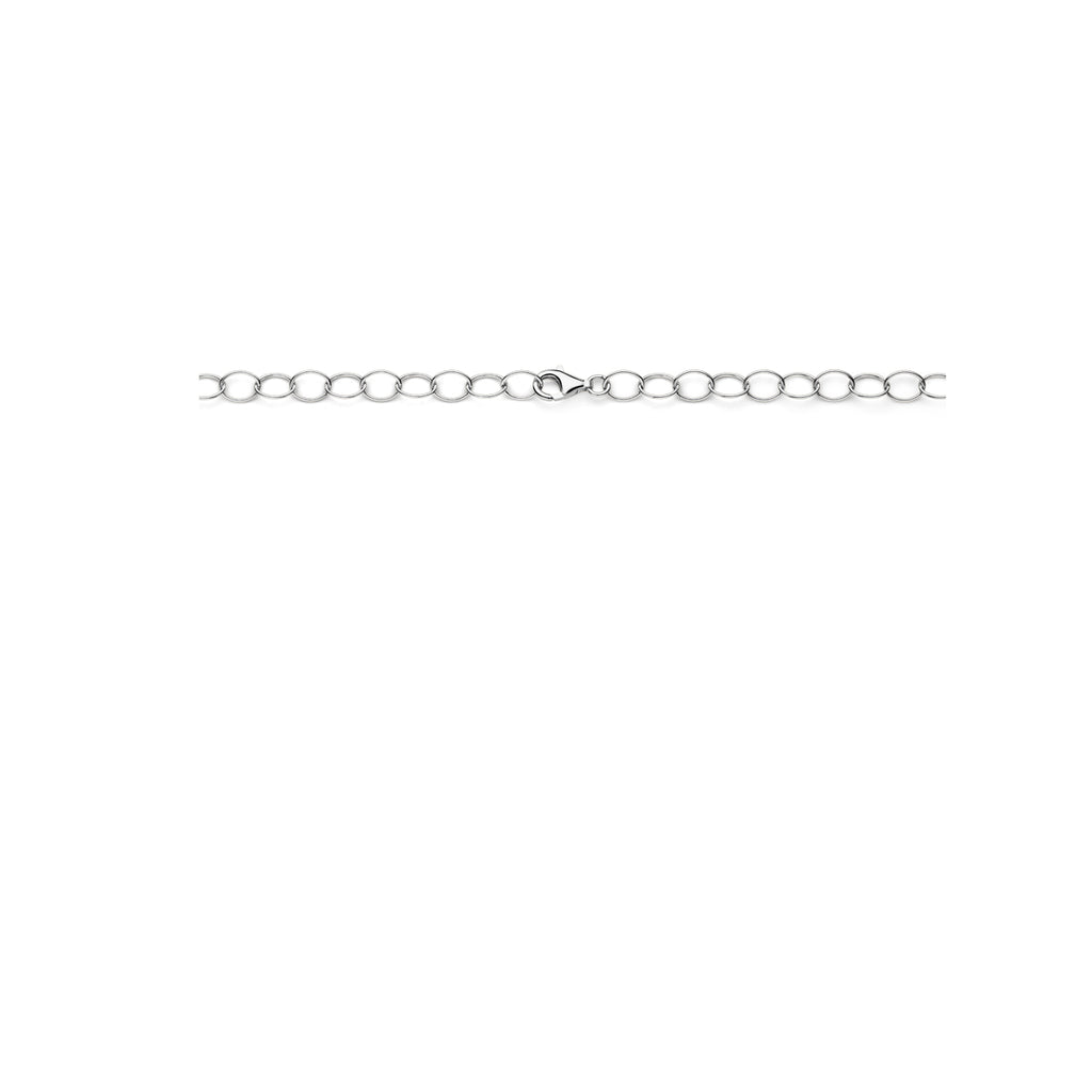 collier 11 mm 45 cm zilver gerhodineerd