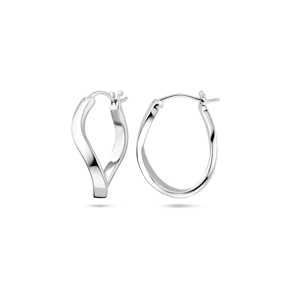 Ohrringe 26 mm Silber rhodiniert