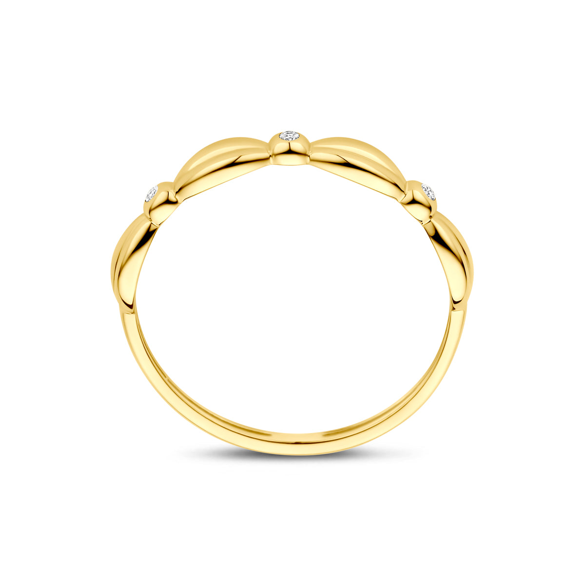 ring zirkonia 14K geelgoud