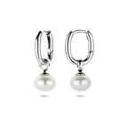 Ohrringe Perle 23 mm Silber rhodiniert