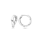 Klappcreolen 14 mm rhodiniert Silber