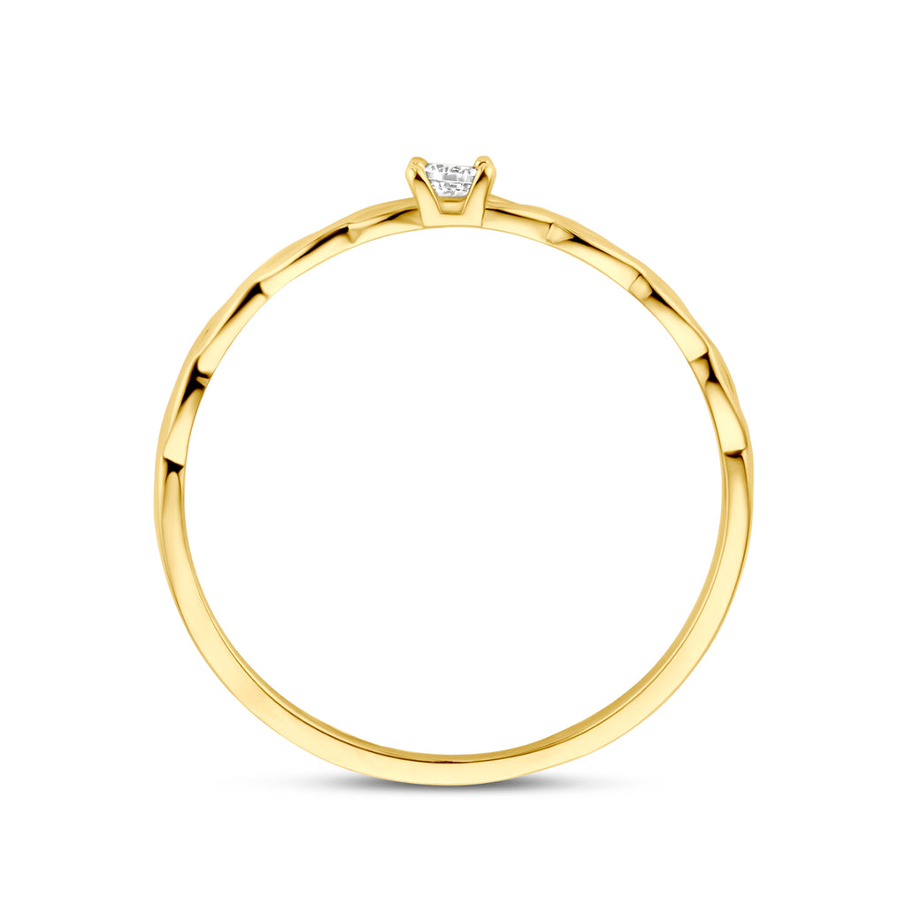 Ring Zirkonia 14K Gelbgold
