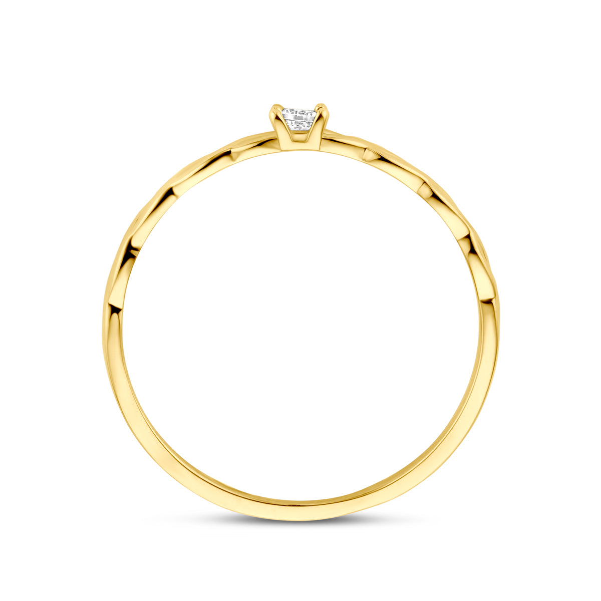 Ring Zirkonia 14K Gelbgold