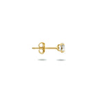 oorknop zirkonia 4 mm per stuk 14K geelgoud