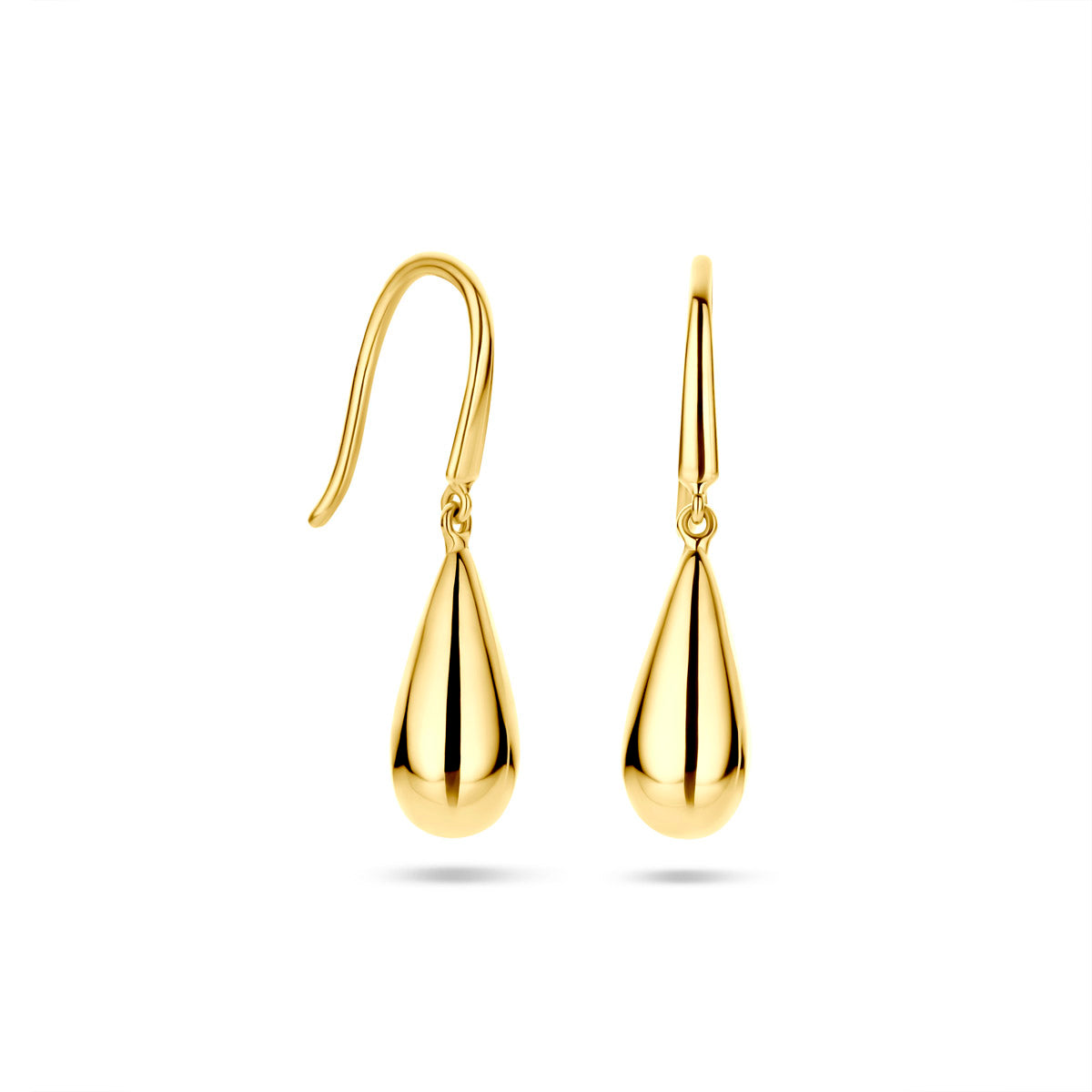 Ohrhänger Tropfen französische Haken 14,5 mm 14K Gelbgold