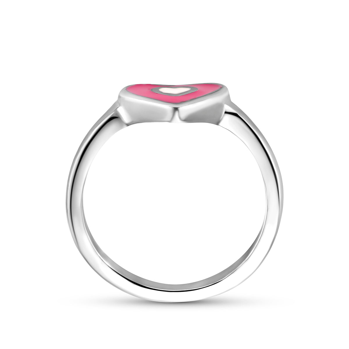 ring hart zilver gerhodineerd