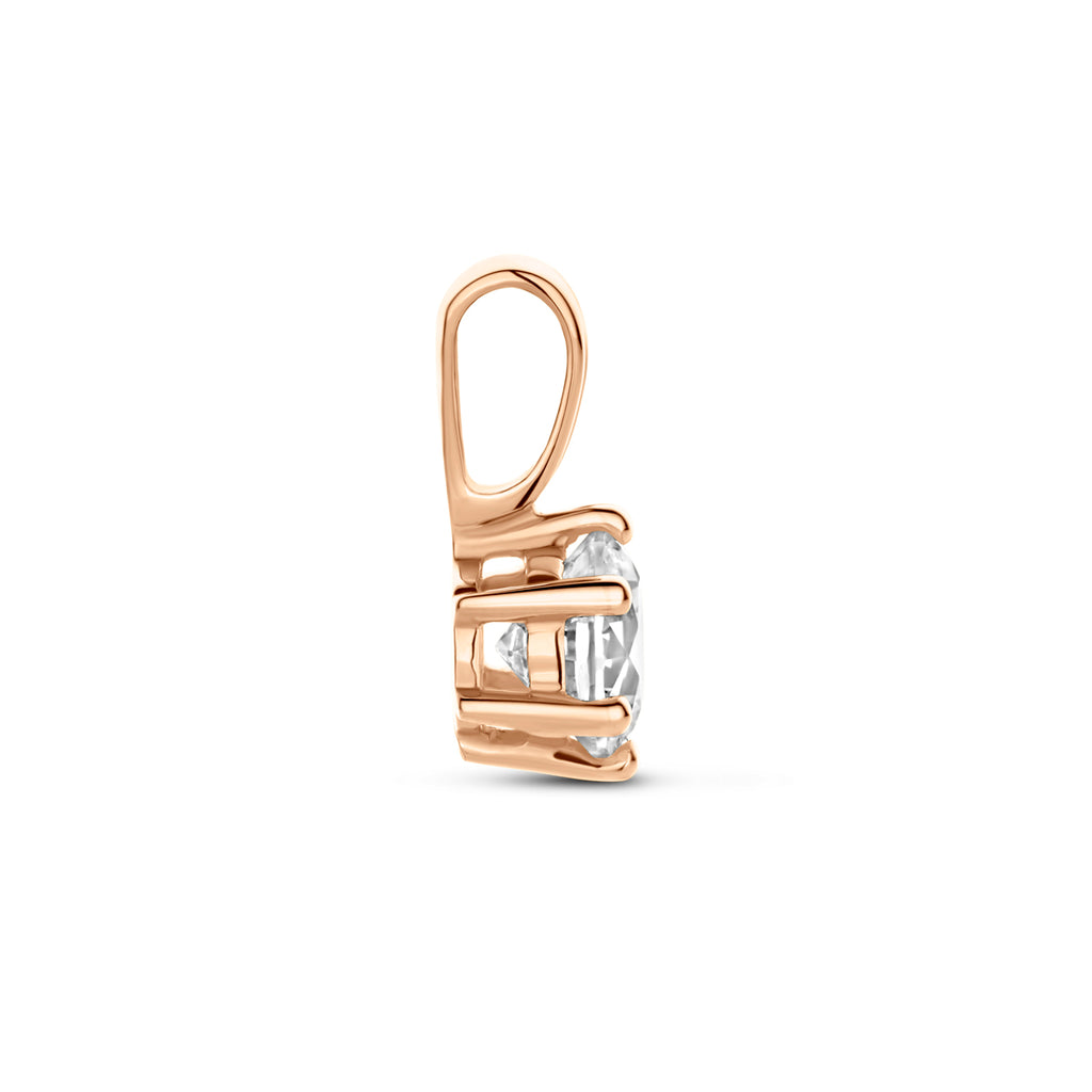 Anhänger Zirkonia 12 mm 14K Roségold