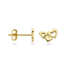 Ohrstecker Herzen 14K Gelbgold