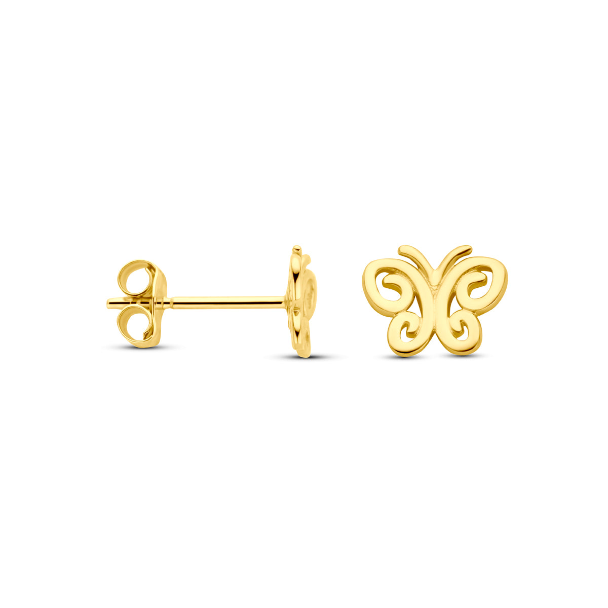Ohrstecker Schmetterling 5,5 mm 14K Gelbgold