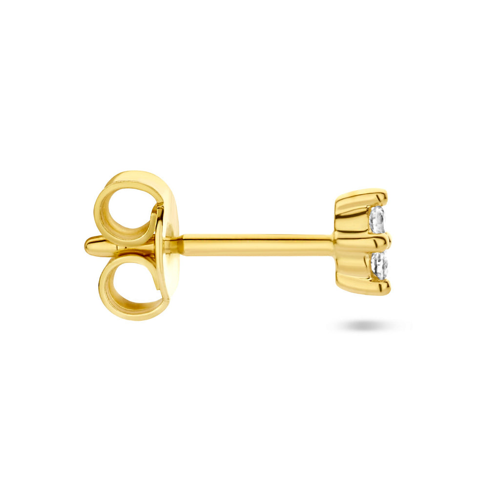 Ohrstecker Diamant 0,02 ct h p1 pro Stück 14K Gelbgold