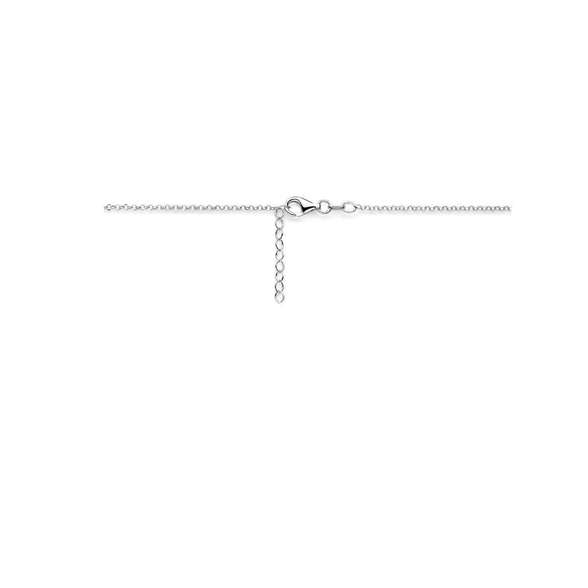 Halskette Feder 40,5 + 3 cm Silber rhodiniert
