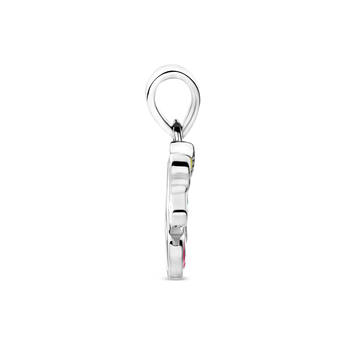 Anhänger Einhorn Emaille 15 mm Silber rhodiniert