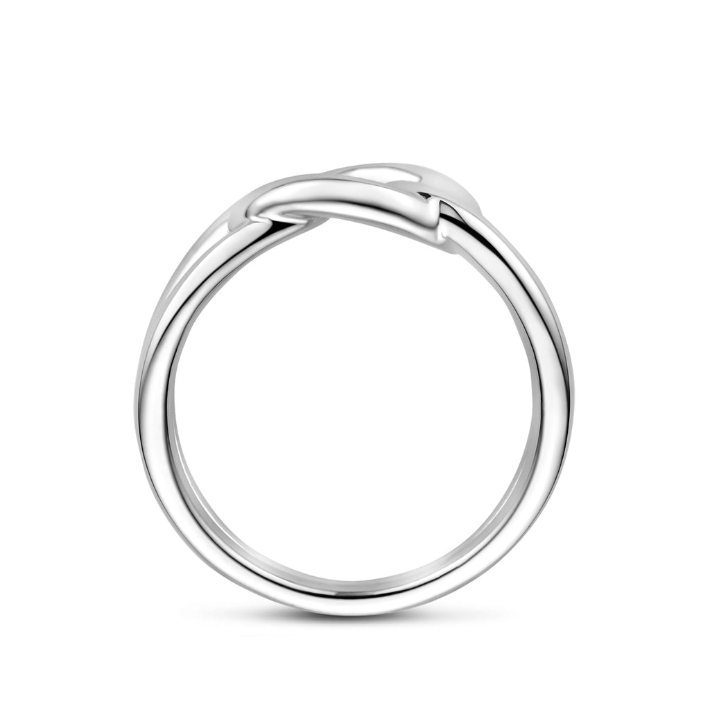 ring schakel zilver gerhodineerd