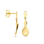 oorhangers poli/mat 14K geelgoud