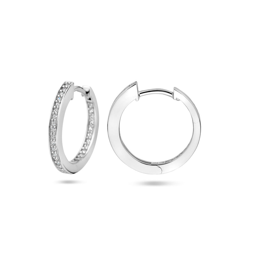 klapoorringen zirkonia 2 mm buis zilver gerhodineerd