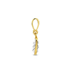 9k hanger zirkonia peer 7,5 mm 9K geel - druppel/komma/pegel