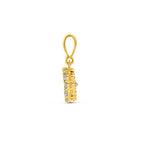 hanger zirkonia halo 14K geelgoud