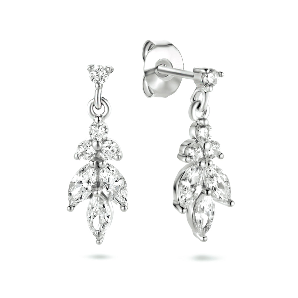 oorhangers zirkonia 18 mm zilver gerhodineerd
