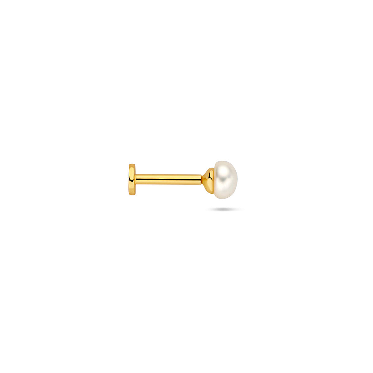 flat back piercing parel 1 micron zilver verguld (geel)