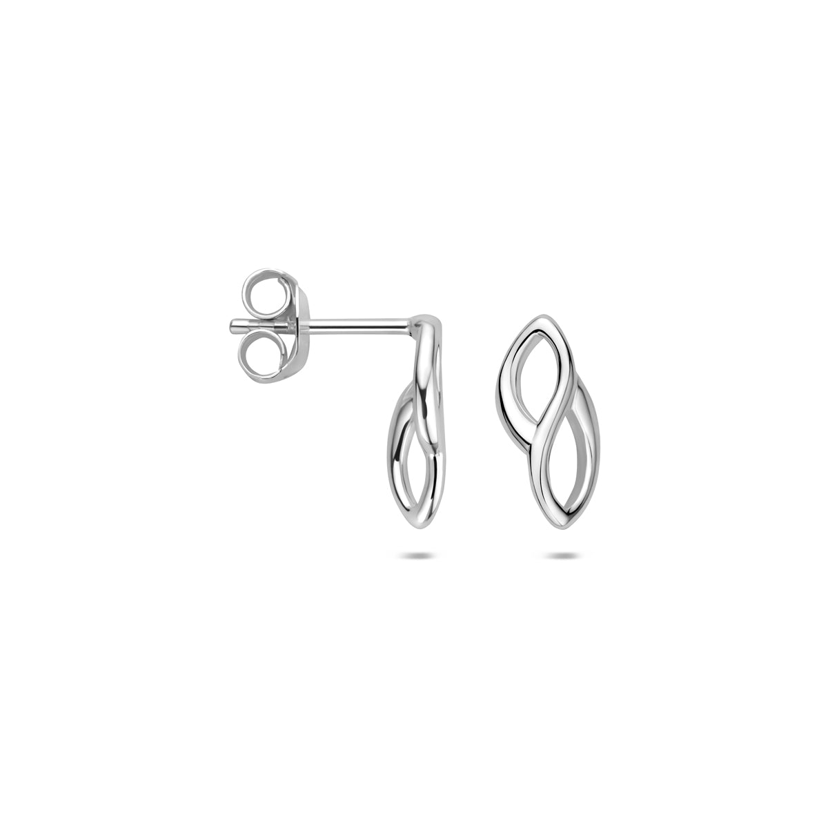 oorknoppen 12,5 mm zilver gerhodineerd