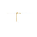 collier diamant 0.14ct h si 42 - 45 cm 18K geelgoud