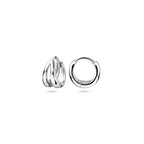 klapoorringen 10,5 mm zilver gerhodineerd