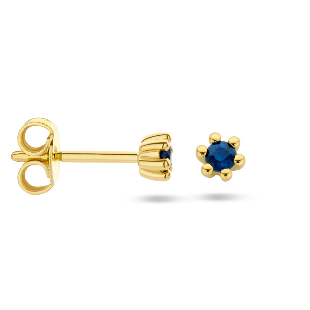 Saphir-Ohrstecker aus 14-karätigem Gelbgold