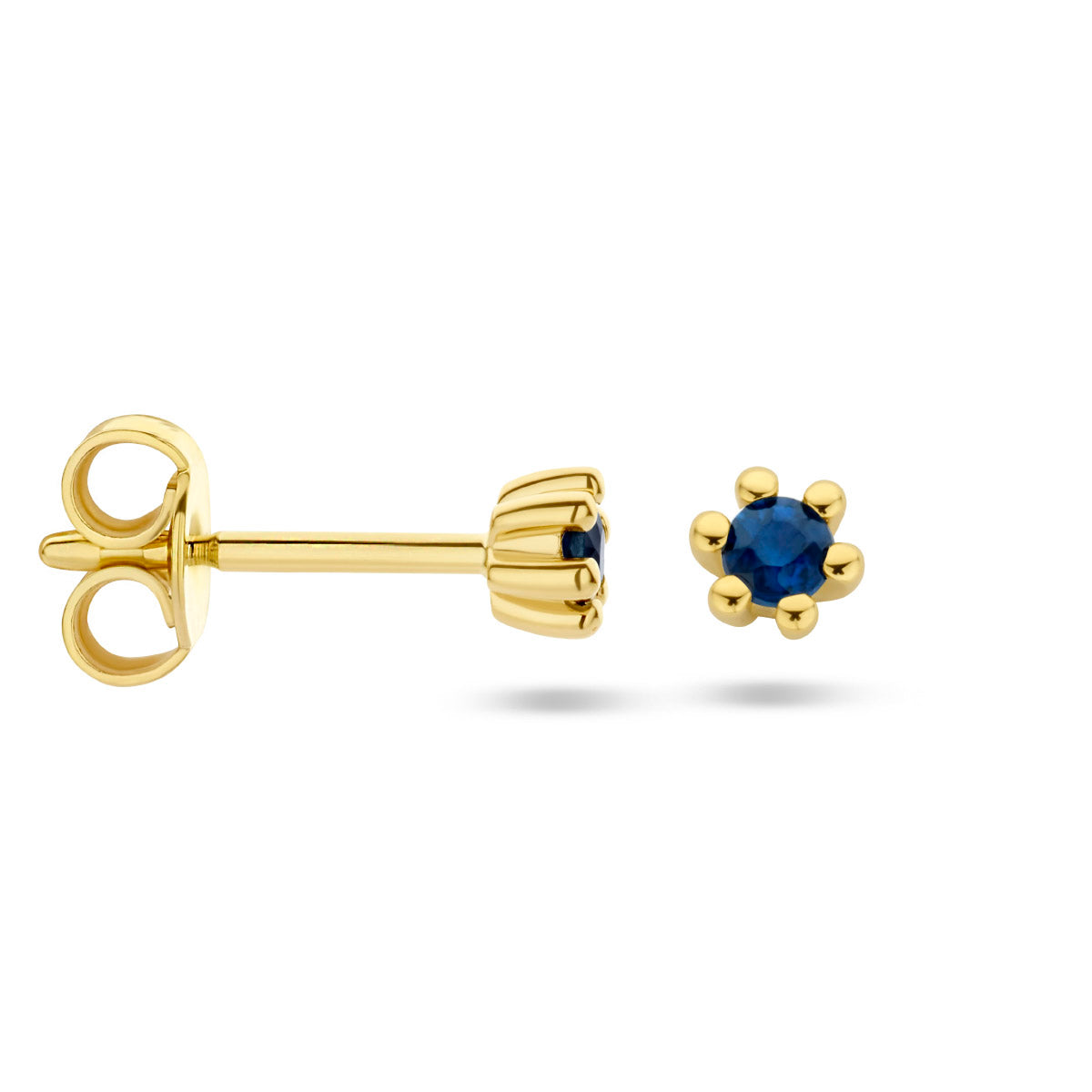 Saphir-Ohrstecker aus 14-karätigem Gelbgold