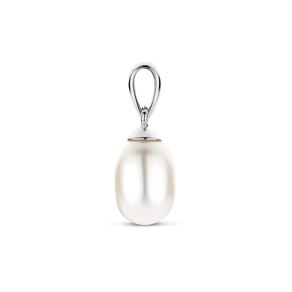 Anhänger Perle 15 mm 14K Weißgold