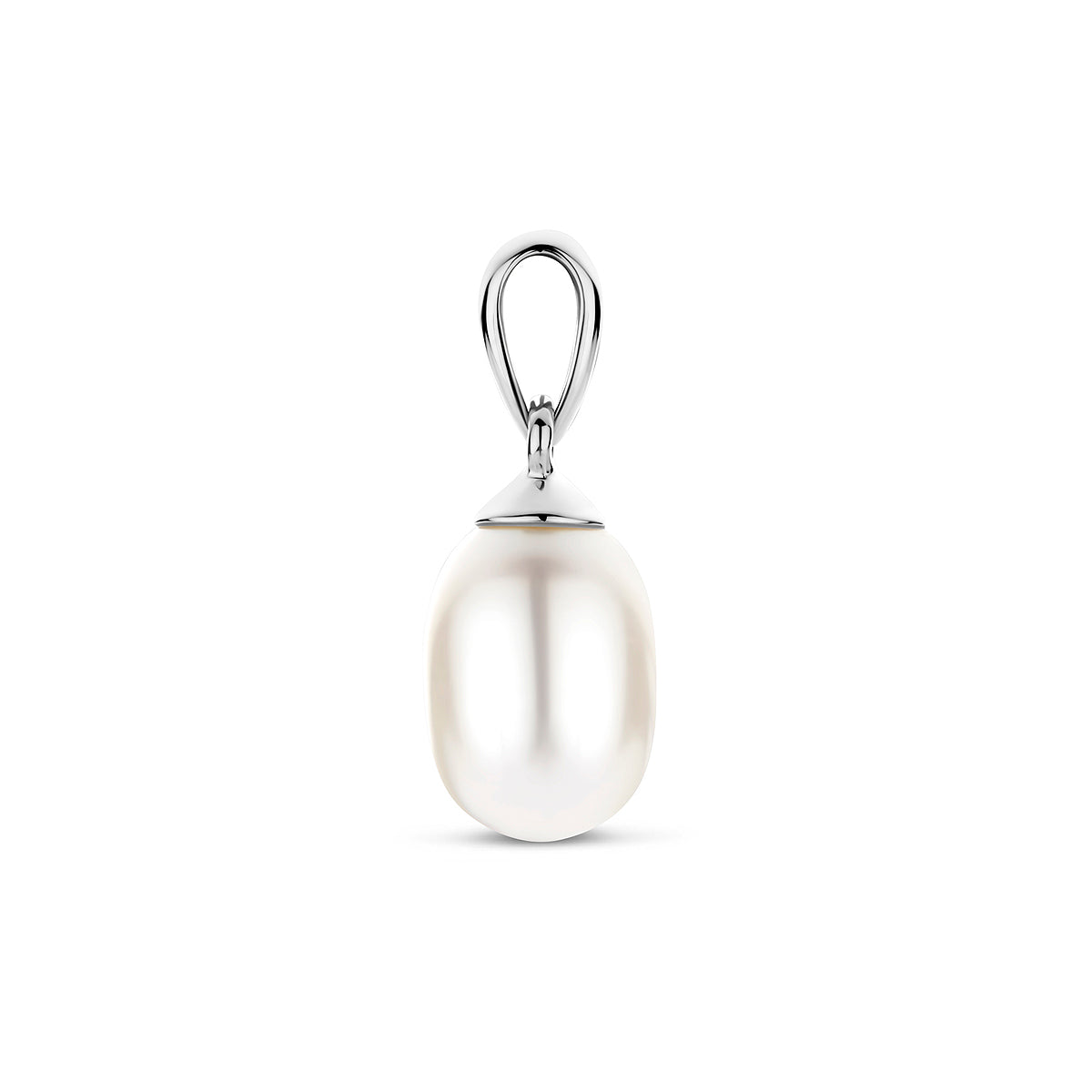 Anhänger Perle 15 mm 14K Weißgold