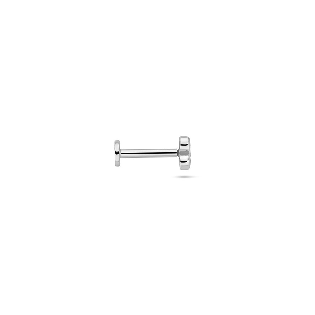 flat back piercing zirkonia 3,5 mm zilver gerhodineerd