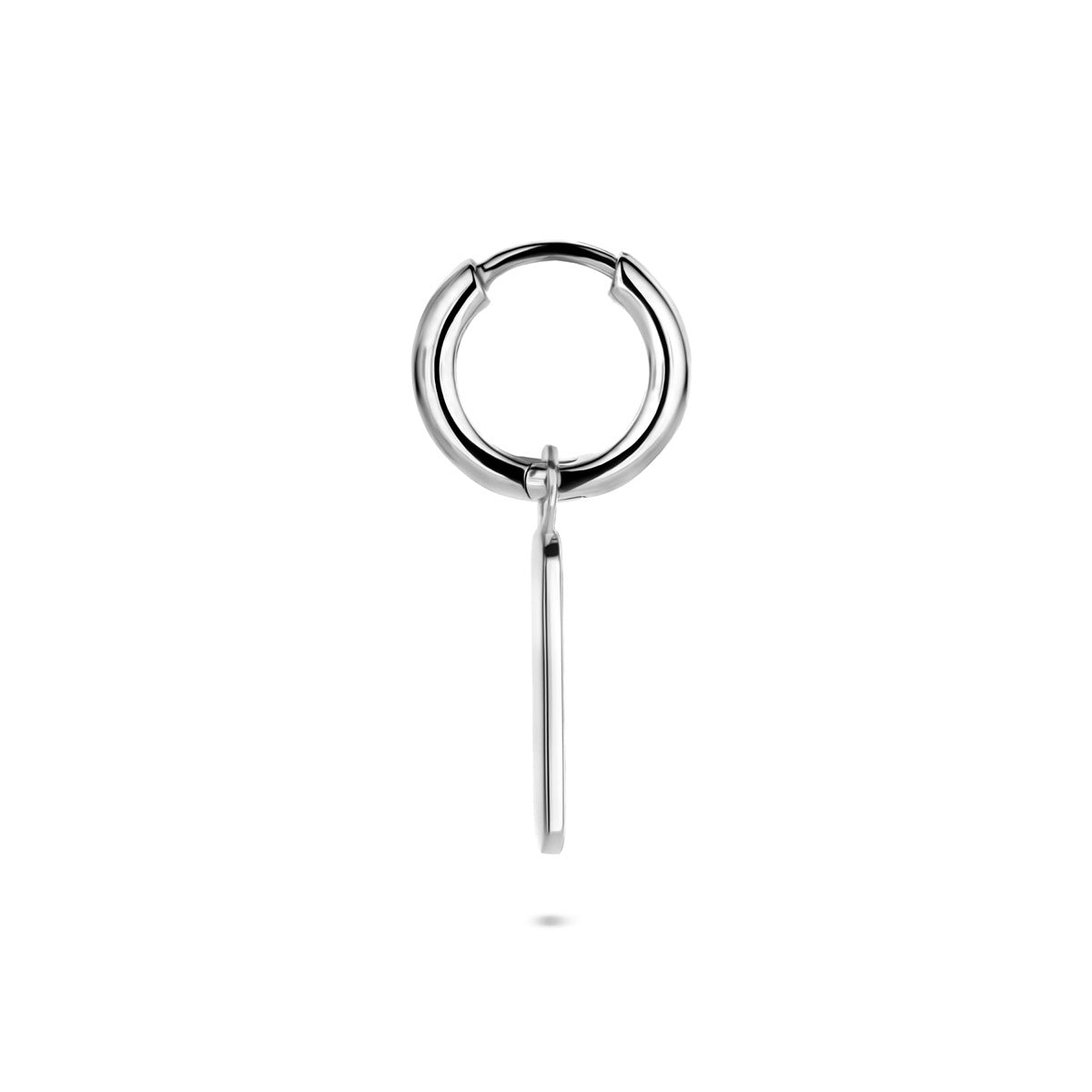 oorring per stuk 13 mm zilver gerhodineerd
