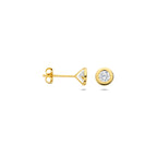 9K Ohrstecker Zirkonia 5,5 mm 9K Gelb