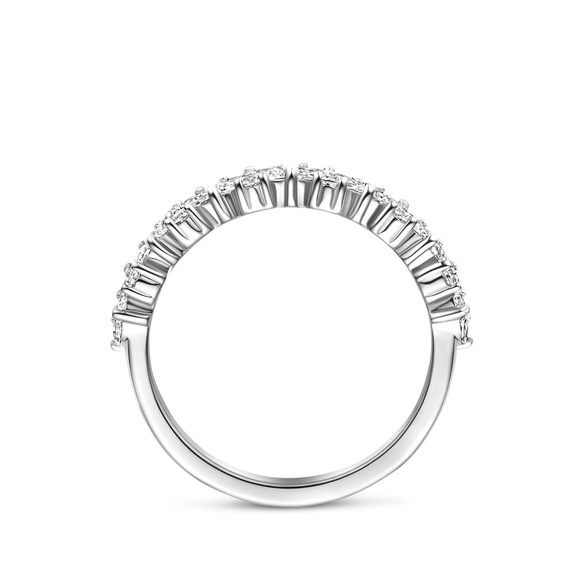 ring zirkonia zilver gerhodineerd
