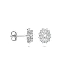 Ohrstecker Zirkonia 10 mm Silber rhodiniert
