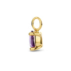 Anhänger Amethyst 12 mm 14K Gelbgold