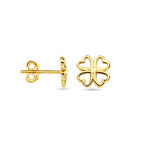 Ohrstecker Kleeblatt 8 mm 14K Gelbgold
