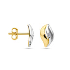 Ohrstecker Zirkonia 1 Micron Silber vergoldet (Gelb/Rhodium)