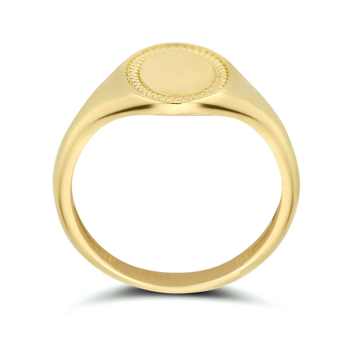 graveerring 14K geelgoud - ovaal