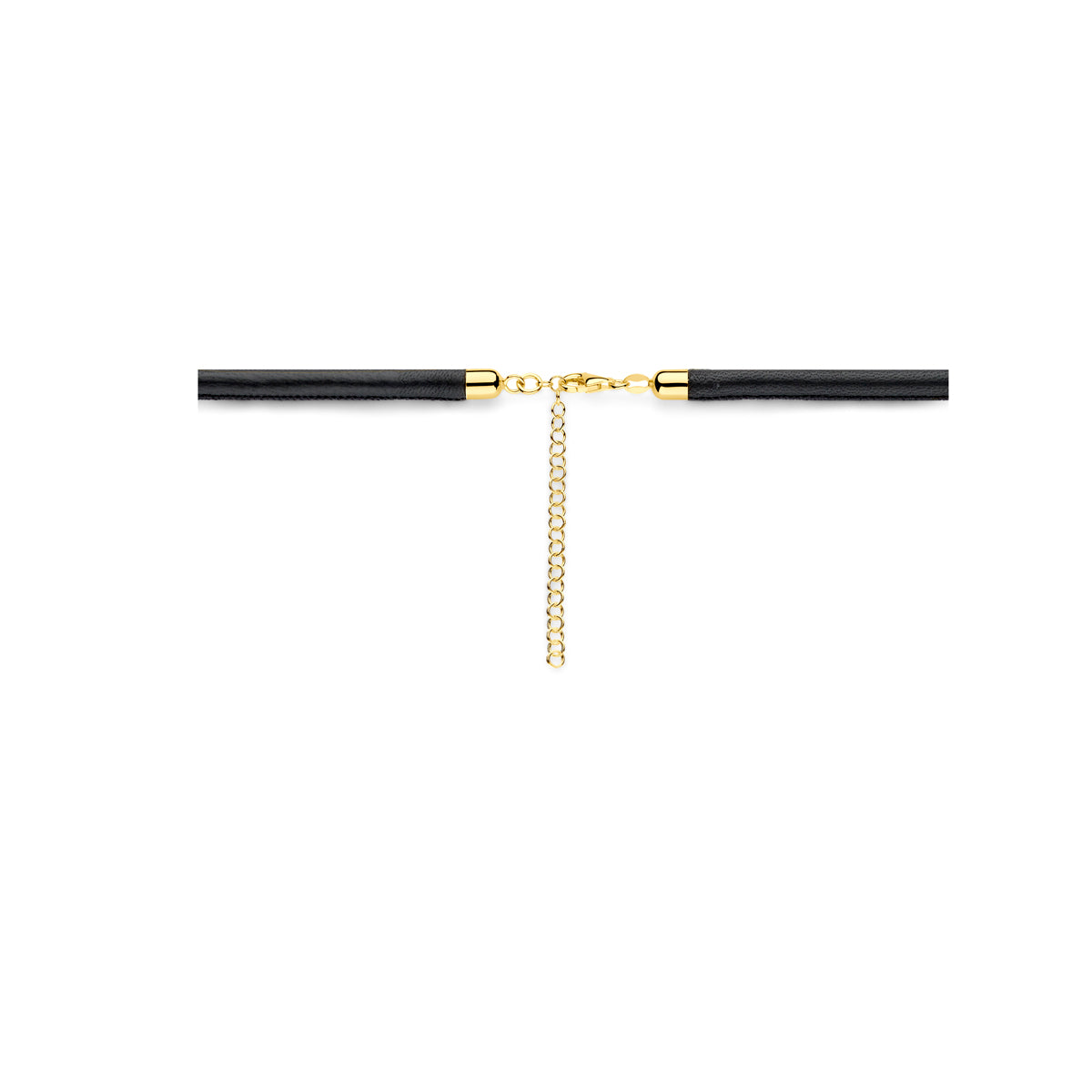 Halskette Herz 38 + 6 cm 3 Mikron versilbert (mit Gummi/Nylon/Leder)