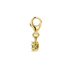 slotbedel met geboortesteen 14K geelgoud