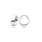 klapoorringen vlak 12 mm 14K witgoud