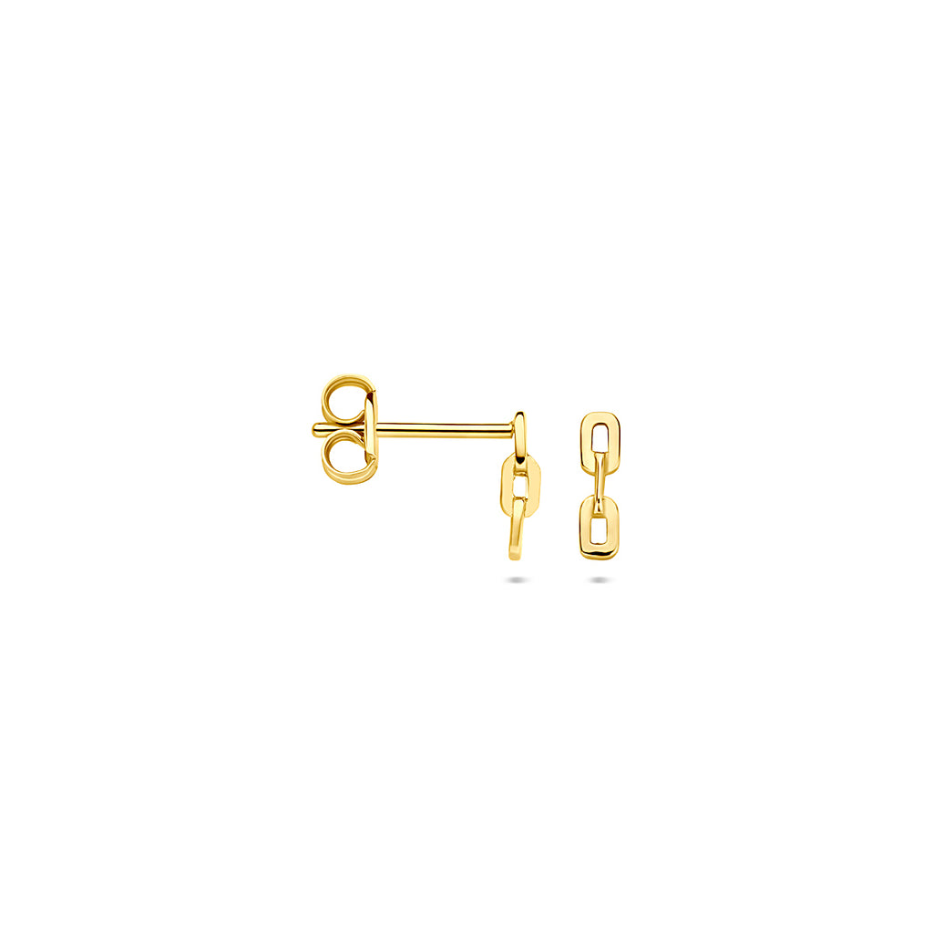 oorknoppen schakel 7 mm 14K geelgoud