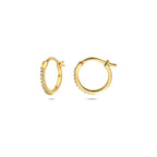 oorringen lab grown diamant f vs buis 1 mm 14K geelgoud