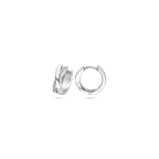 klapoorringen zirkonia 13 mm zilver gerhodineerd