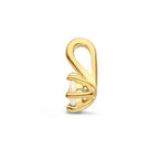 hanger met synth. geboortesteen 10 mm zilver verguld (geel)