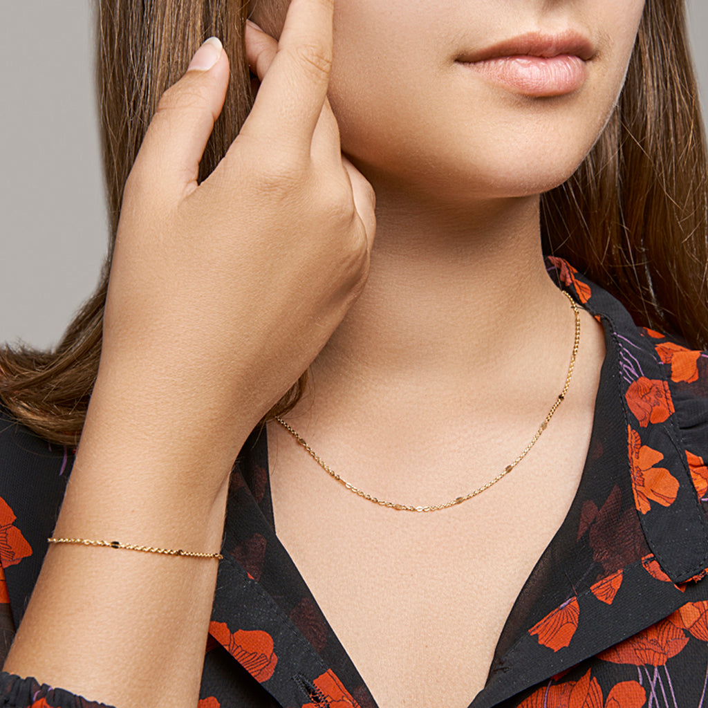 Armband 1,5 mm 16 - 18 cm 14K Gelbgold