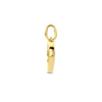 hanger hart en diamant 0.01ct h p1 14K geelgoud