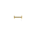 Flaches Rückenpiercing Herz 4 mm 14K Gelbgold