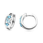 klapoorringen topaas zilver gerhodineerd